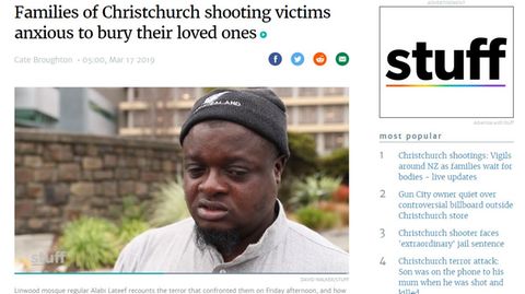Moscheebesucher Alabi Lateef, der gemeinsam mit Mitstreitern womöglich noch mehr Tote in Christchurch verhinderte