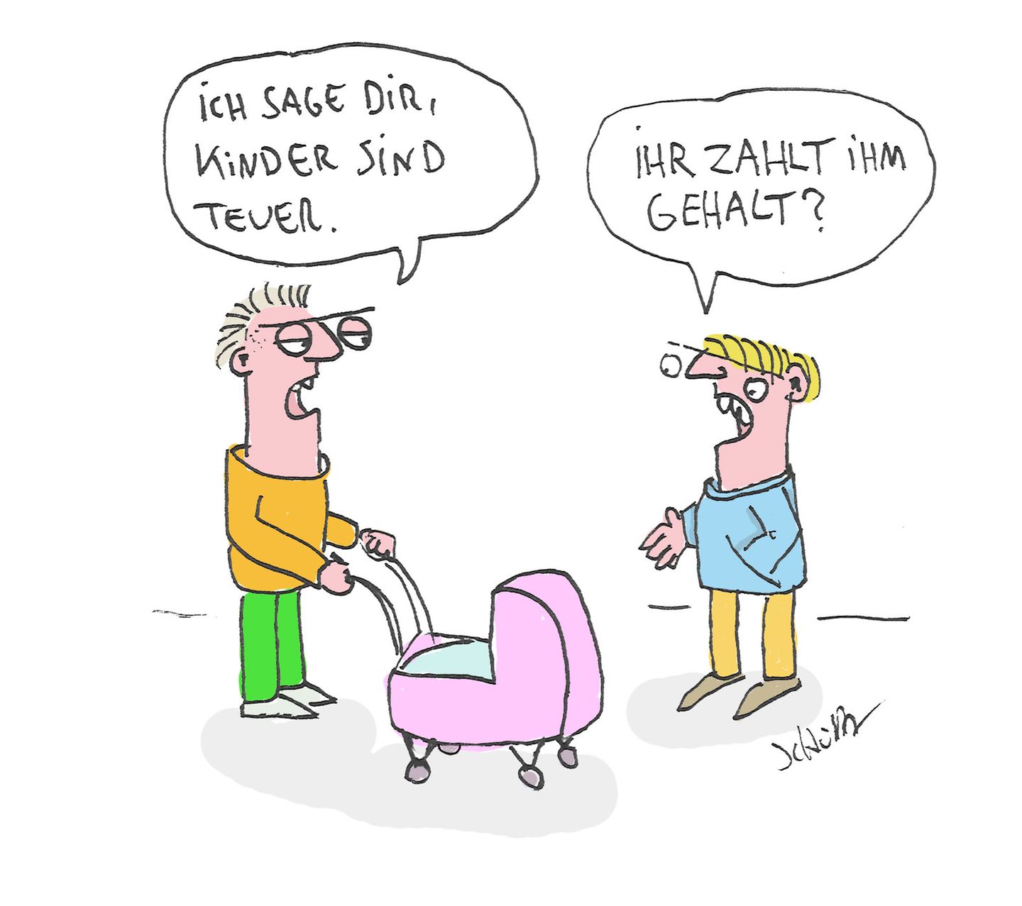 Cartoons von Tobias Schülert: Klimawandel - So schlecht geht es Frau Holle