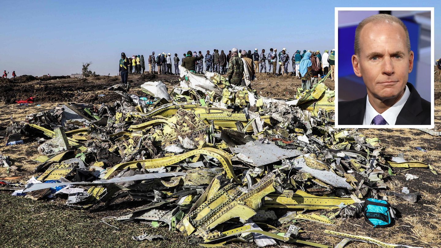Das Trümmerfeld in der Nähe von Addis Abeba: Hier stürzte am 10. März eine Boeing 737 MAX 8 von Ethiopian Airlines ab. Am 18. März wandte sich Boeing-Chef Dennis Muilenburg mit einem Brief und einer Videobotschaft erstmals an die Öffentlichkeit.