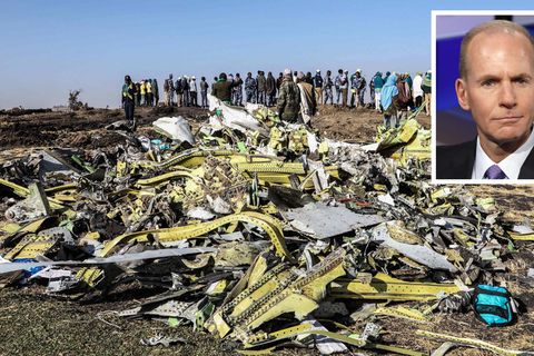 Das Trümmerfeld in der Nähe von Addis Abeba: Hier stürzte am 10. März eine Boeing 737 MAX 8 von Ethiopian Airlines ab. Am 18. März wandte sich Boeing-Chef Dennis Muilenburg mit einem Brief und einer Videobotschaft erstmals an die Öffentlichkeit.