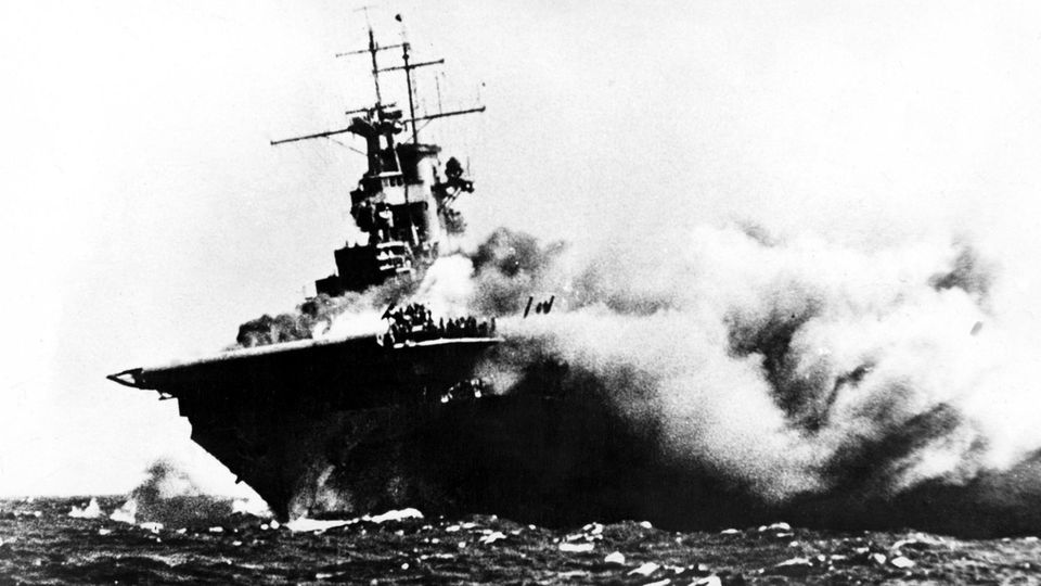 Spektakuläre Aufnahmen: "USS Wasp" 1942 von Torpedos versenkt – jetzt entdeckten Forscher das Wrack des Flugzeugträgers Flugzeugträger "USS Wasp"