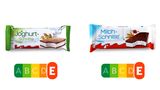 Dass die Milchschnitte eine Zuckerbombe ist, haben die meisten mittlerweile mitbekommen. Vielleicht deshalb versucht es Ferrero alternativ mit einer "Joghurt-Schnitte" in gesund-grünem Verpackungsdesign. Der Nutri-Score, so er denn aufgedruckt wäre, würde diesen Versuch entlarven.
