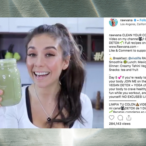 Yovana Mendoza mit einem Smoothie