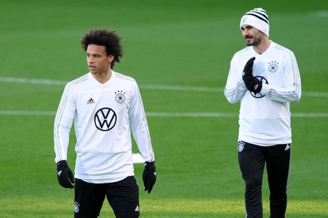Die beiden deutschen Nationalspieler Leroy Sané und Ilkay Gündogan
