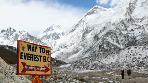Auf dem Weg zum Everest Basislager in der Solukhumbu District