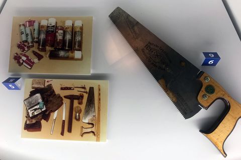 Im Polizeimuseum Hamburg bekommen Besucher unter anderem die Säge des Serienmörders Fritz Honka zu sehen.  