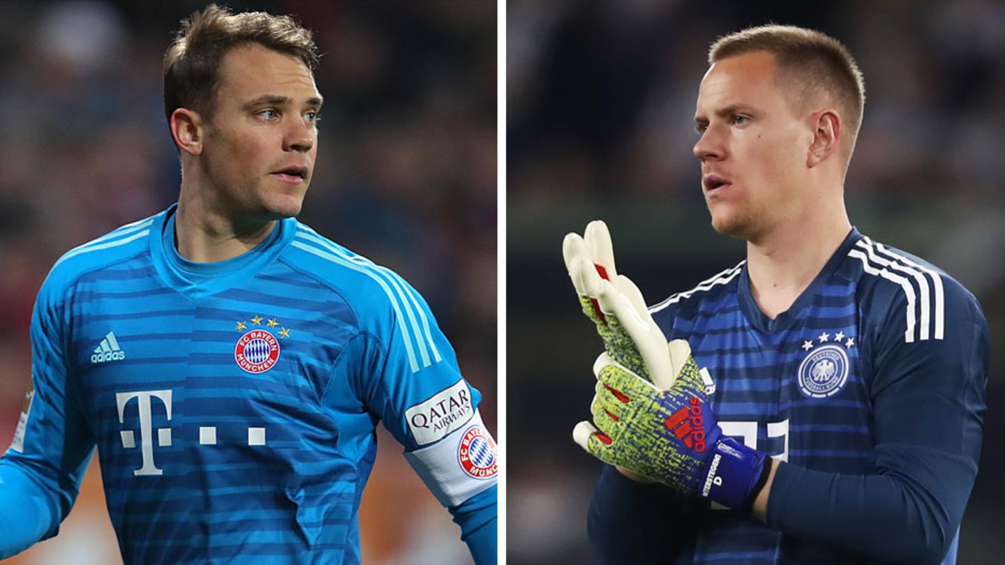 Marc-André ter Stegen (r.) macht in der Nationalelf mächtig Druck auf Manuel Neuer