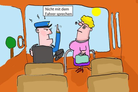 Cartoon: Ist das die traurigste Busfahrt des Jahres?