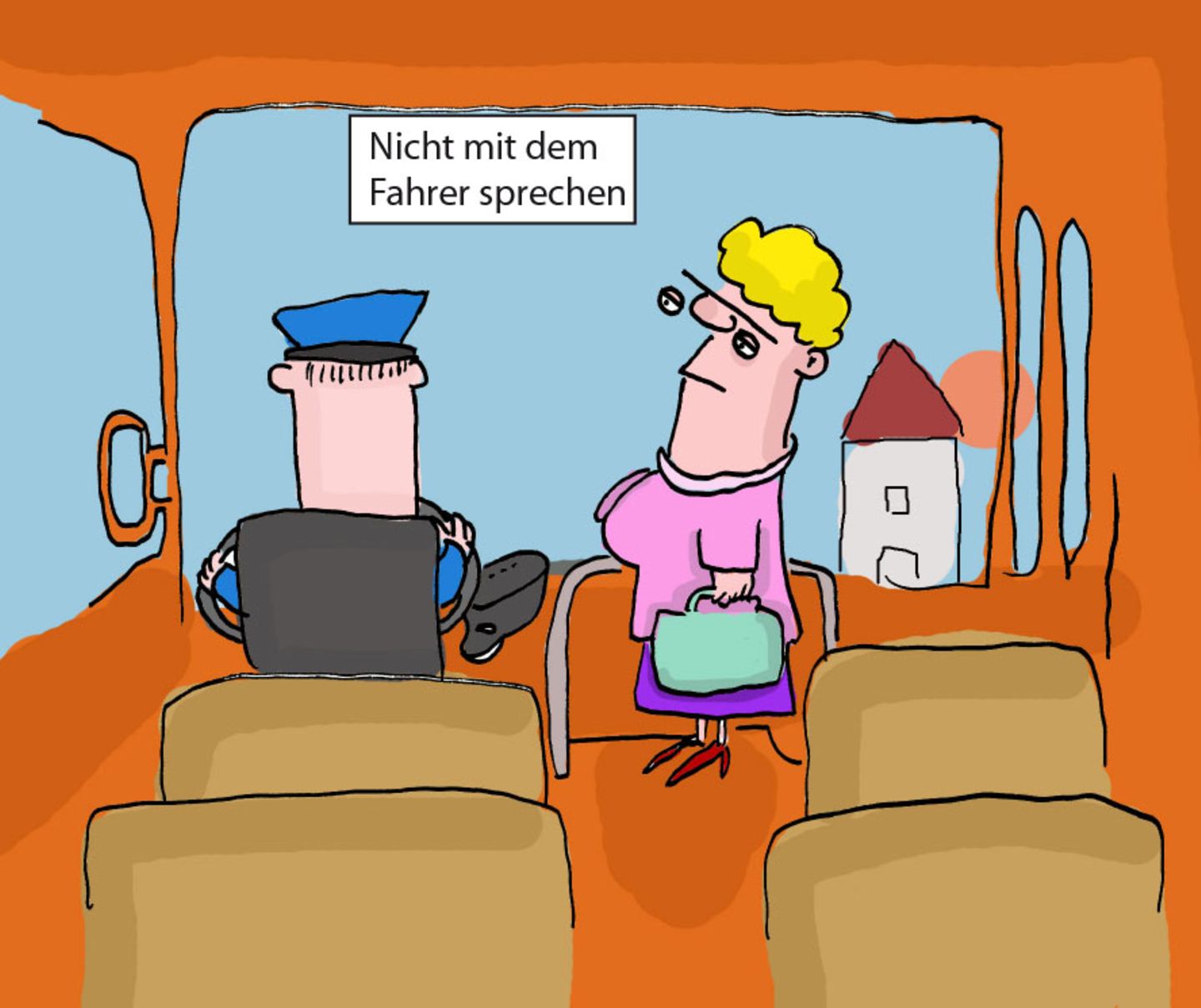 Cartoon: Ist das die traurigste Busfahrt des Jahres?