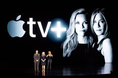 Reese Witherspoon und Jennifer Aniston treten beim Apple Event auf