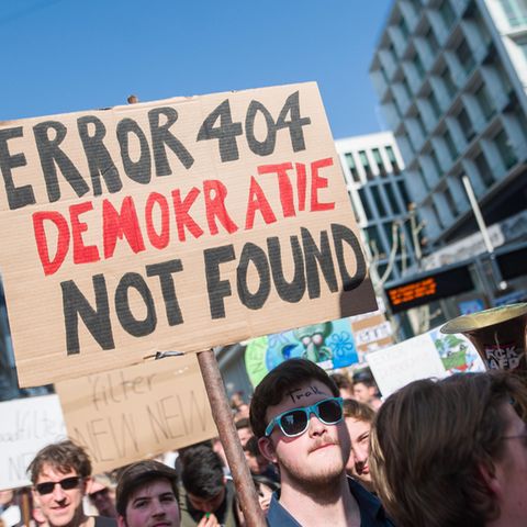 Demo vor der Abstimmung über die Reform des Urheberrechts im EU-Parlament