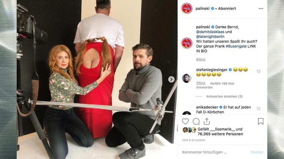 Palina Rojinski verarscht ihre Instagram-Follower bei "Late Night Berlin"