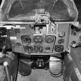 Blick ins Cockpit.