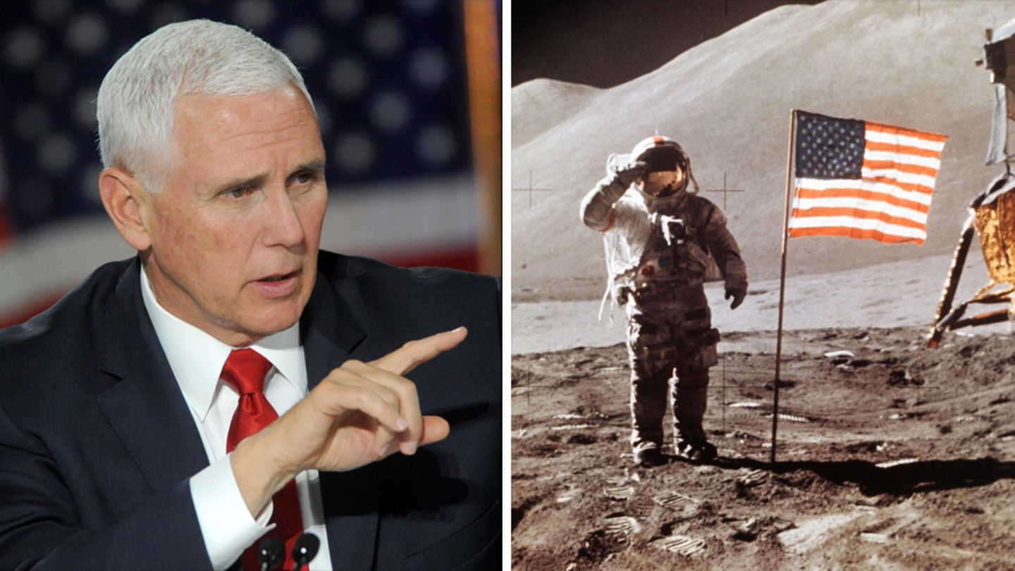 Mike Pence fordert in seiner Rede in Huntsville, Alabama eine "neue Mentalität" der Nasa