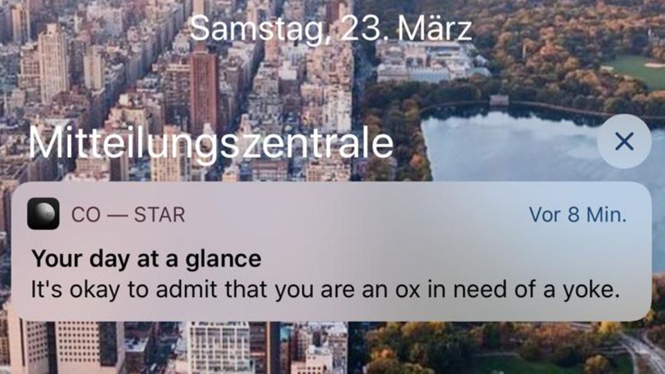 "Co-Star": "Die ganze Welt ist ein ungezähmtes Pferd": Über diese Horoskop-App lacht das Internet "Co-Star": "Die ganze Welt ist ein ungezähmtes Pferd": Über diese Horoskop-App lacht das Internet