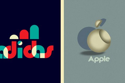 Das Gewinnerdesign von User "Jaseng99" ist eine neue Interpretation des "Adidas"-Logos. Aber auch der bekannte Apfel von Apple lässt sich im Bauhaus-Design umstylen.