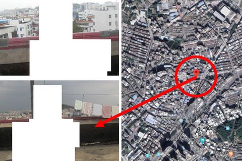 Europol-Aufnahme, Luftbild von Shenzhen
