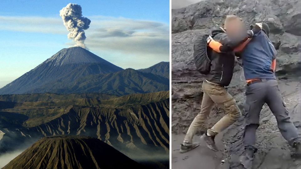 Auf Java hat ein deutscher Tourist einen Wachmann niedergeprügelt, um zu einem aktiven Vulkan zu gelangen. 