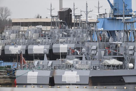 Patrouillenboote für Saudi-Arabien liegen auf Halde