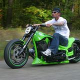 Das grüne "Viva lasVegas" Bike schaffte es als erstes Bike auf die Titelseite eines US- Magazins. Marcus hat die Baureihe seiner früh verstorbenen Mutter gewidmet