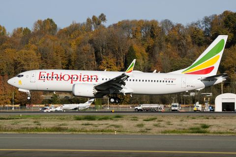 Eine Boeing 737 Max der Ethiopian Airlines
