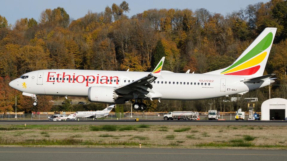 Eine Boeing 737 Max der Ethiopian Airlines