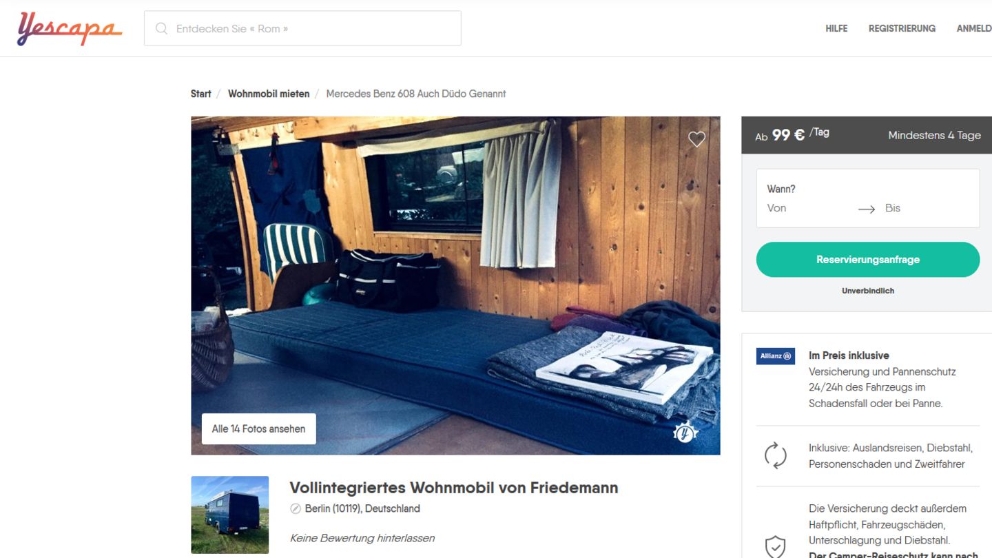 Vollintegriertes Wohnmobil von Friedemann 
