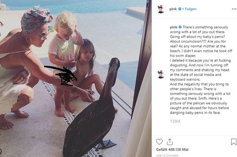 Pink und ihre Kinder auf Instagram