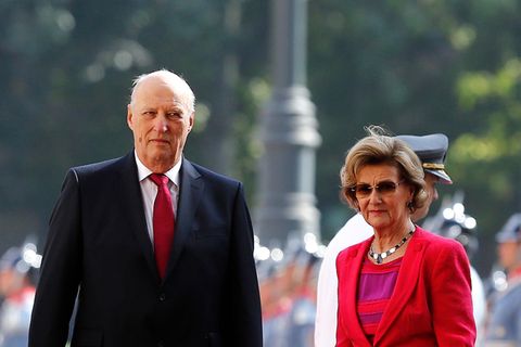 König Harald und Königin Sonja beim Staatsbesuch in Chile