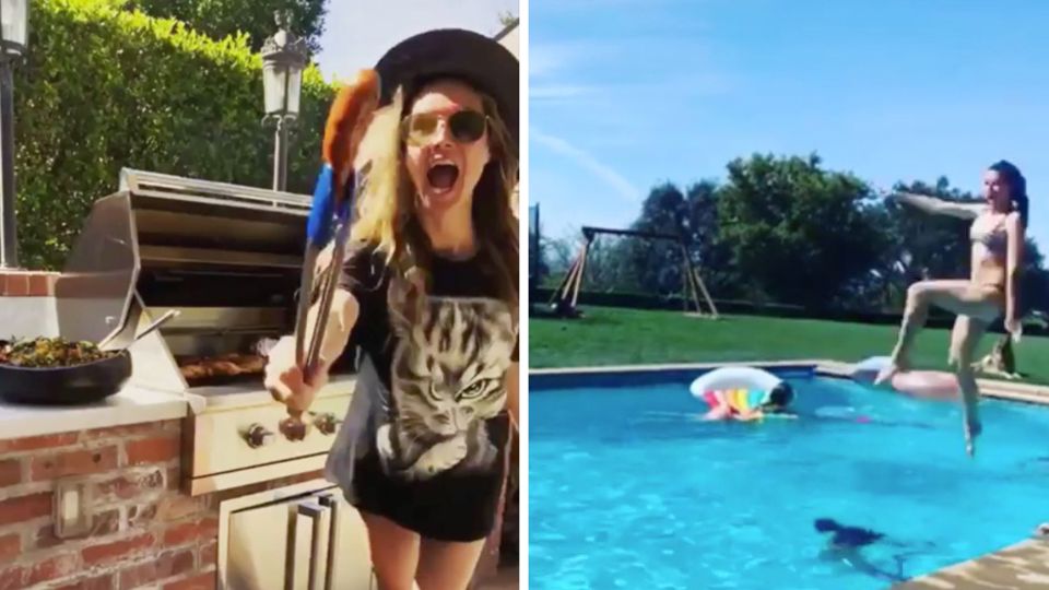 Heidi Klum veranstaltet eine private Poolparty Heidi Klum veranstaltet eine private Poolparty