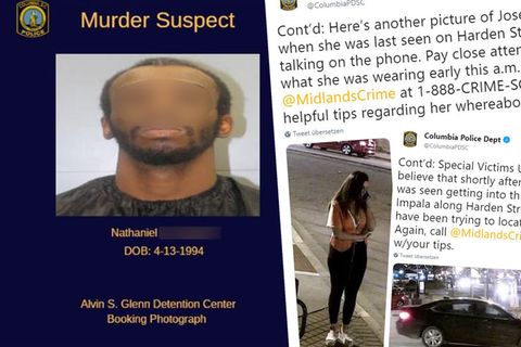 Uber-Irrtum: Nathanial R., Fahndungsaufrufe der Polizei Columbia