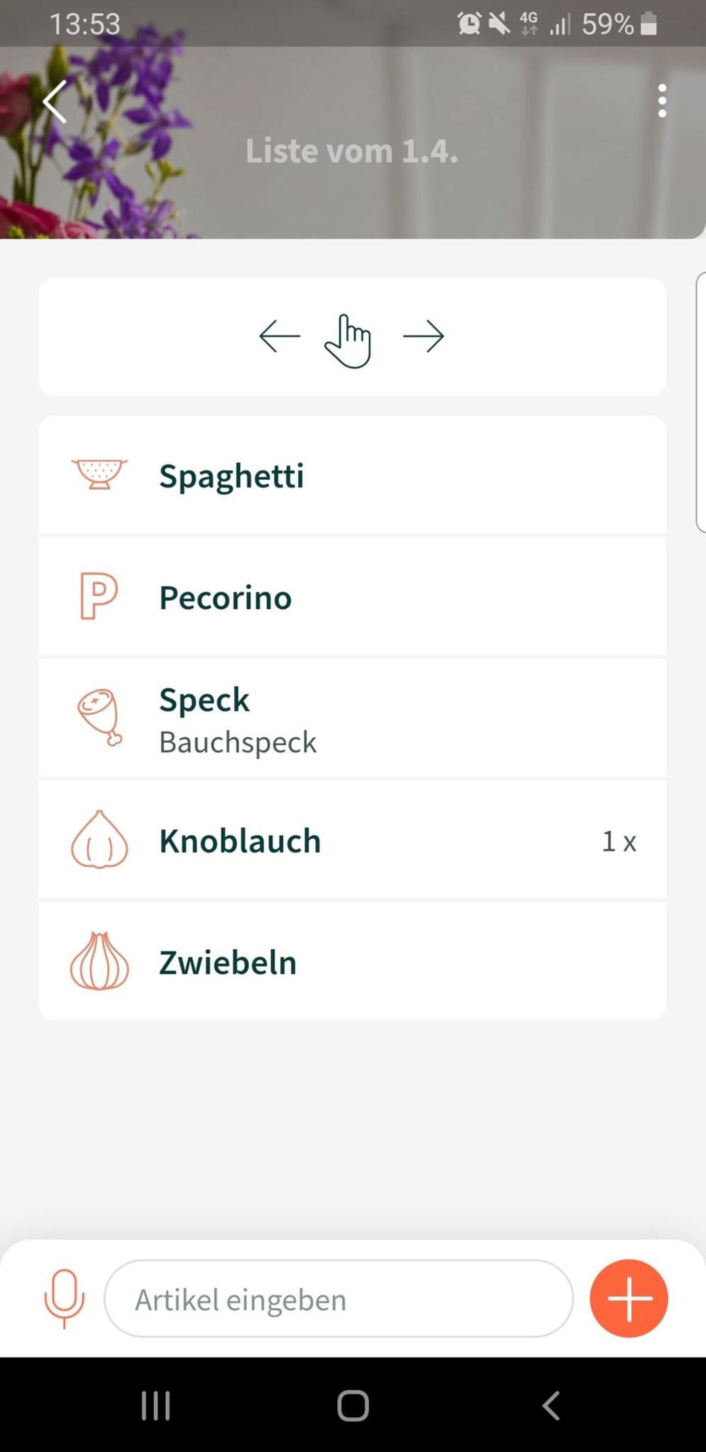 Neue App von Chefkoch: Lust auf Spaghetti Carbonara? Kein Problem. Dafür braucht man Spaghetti, Eier, Pecorino und Speck. Wer's ein bisschen kräftiger mag, gibt noch Knoblauch und Zwiebeln hinzu. Beim Knoblauch kann man sogar angeben, wie viele Knollen man einkaufen will. Wie die Original-Carbonara gelingen, erfahren Sie hier. Lust auf Spaghetti Carbonara? Kein Problem. Dafür braucht man Spaghetti, Eier, Pecorino und Speck. Wer's ein bisschen kräftiger mag, gibt noch Knoblauch und Zwiebeln hinzu. Beim Knoblauch kann man sogar angeben, wie viele Knollen man einkaufen will. Wie die Original-Carbonara gelingen, erfahren Sie hier.