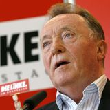 Peter Sodann auf einer Wahlkampfveranstaltung