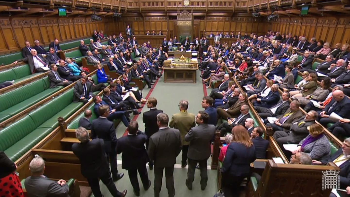 Britisches Unterhaus während der erneuten Brexit-Debatte