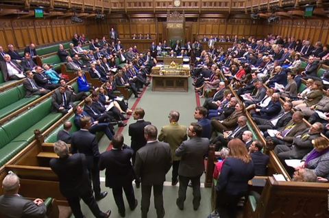 Britisches Unterhaus während der erneuten Brexit-Debatte