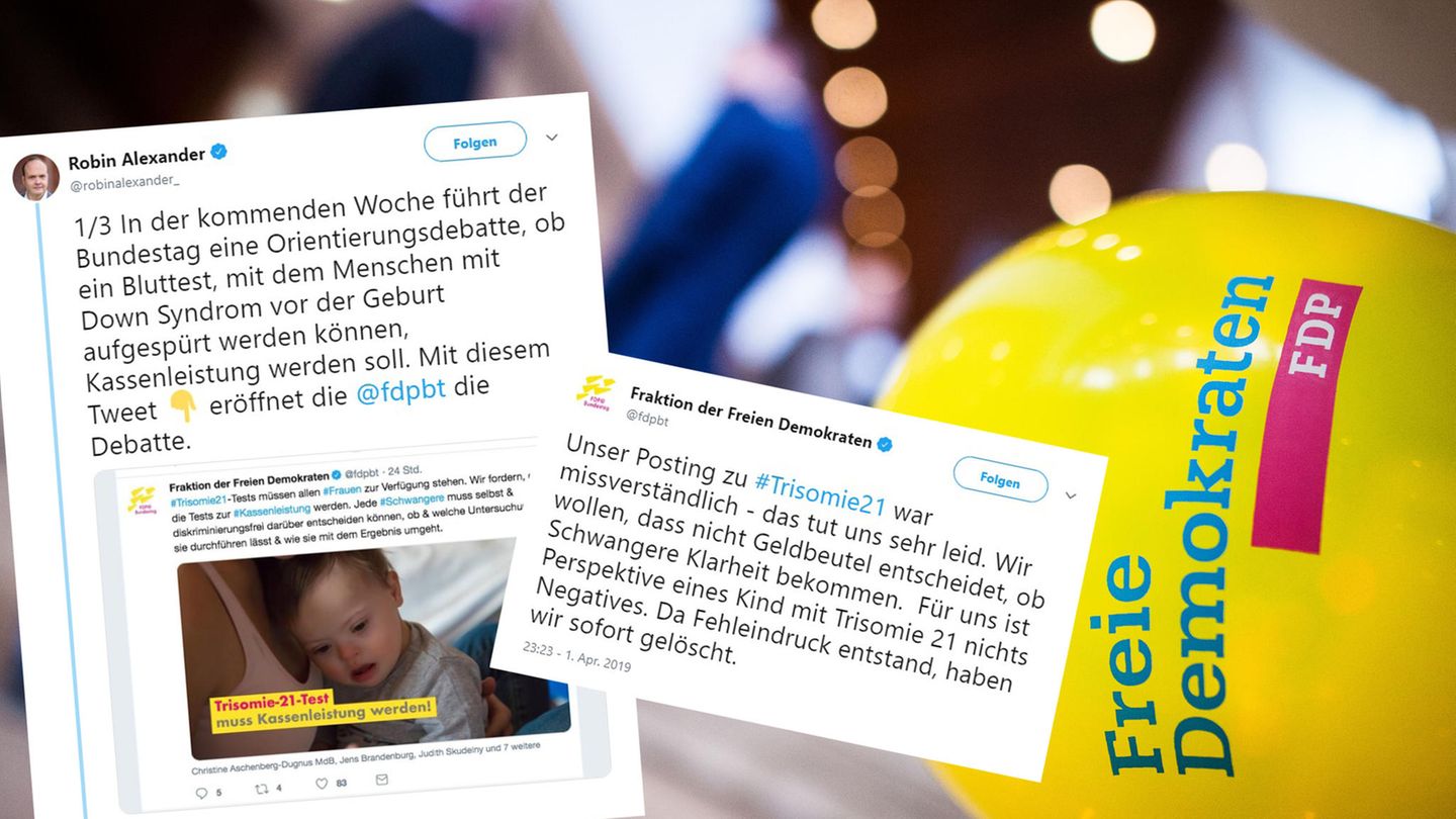 "Tut uns sehr leid": Scharfe Kritik für FDP-Posting zu Trisomie-21-Test
