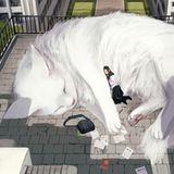 Eine schlafende Katze