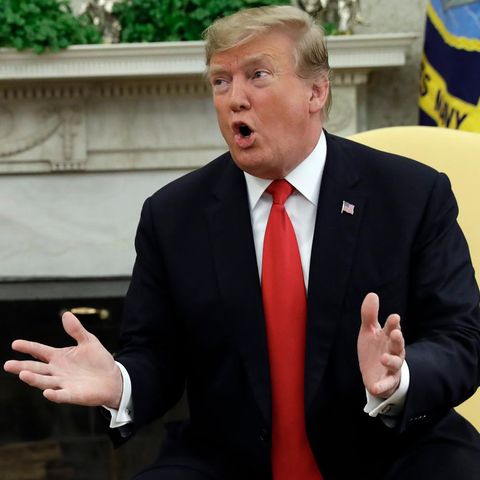 US-Präsident Donald Trump bei seinem Treffen mit Nato-Generalsekretär Jens Stoltenberg im Weißen Haus