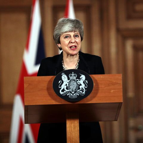Theresa May in ihrem Amtssitz Downing Street 10