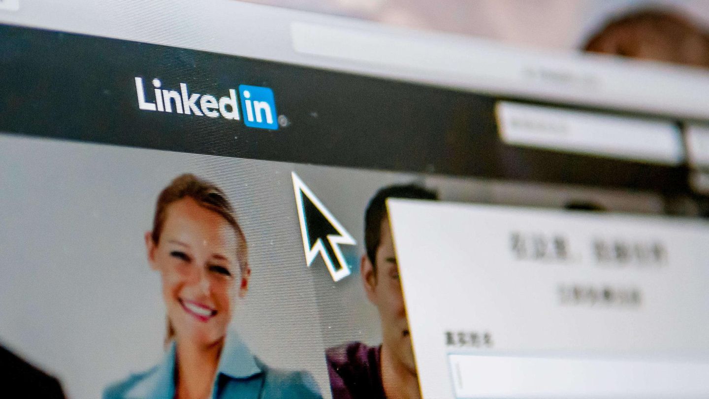 Das Foto zeigt den Internetauftritt des Karrierenetzwerks LinkedIn