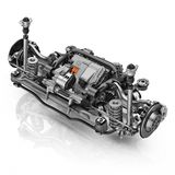 Die MStars Hinterachse hat einen Elektromotor integriert