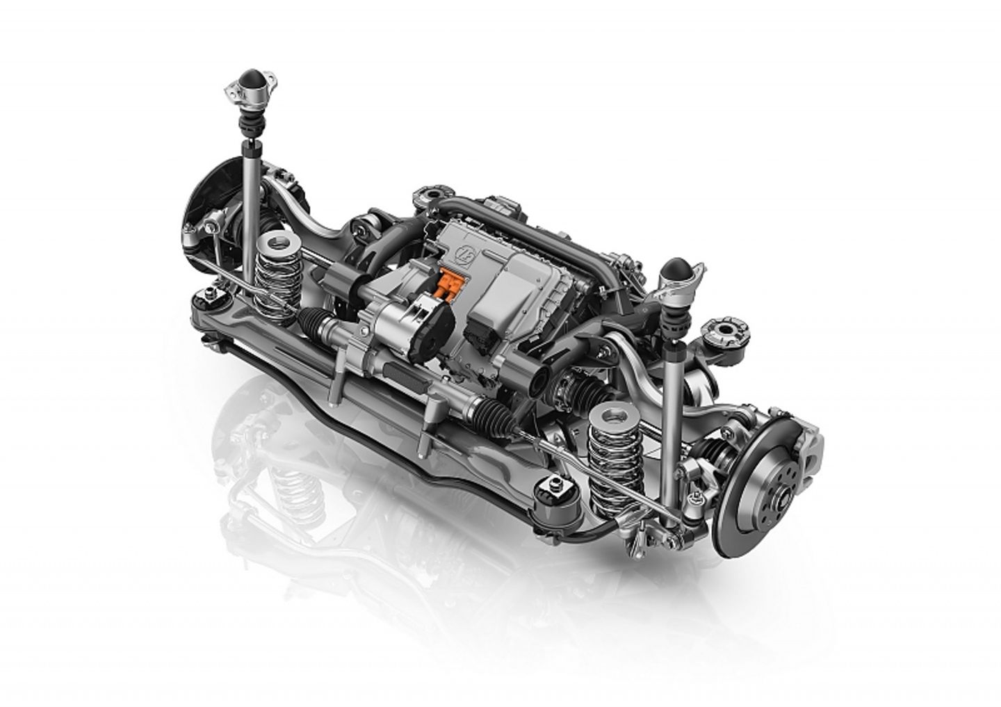 Die MStars Hinterachse hat einen Elektromotor integriert