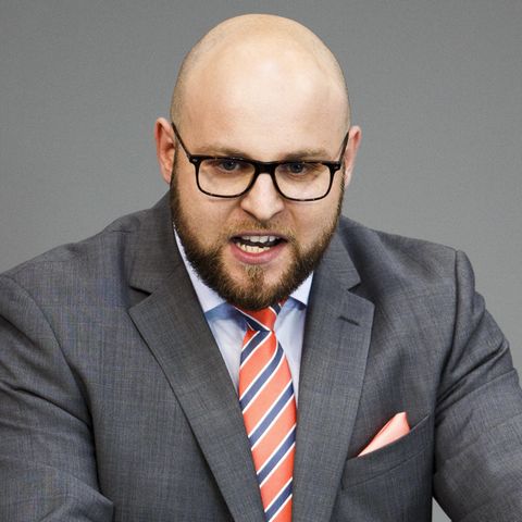 Markus Frohnmaier, AfD, bei einer Plenarsitzung im Deutschen Bundestag