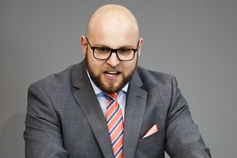 Markus Frohnmaier, AfD, bei einer Plenarsitzung im Deutschen Bundestag