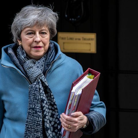 Theresa May verlässt die Downing Street 10 (Archivbild)
