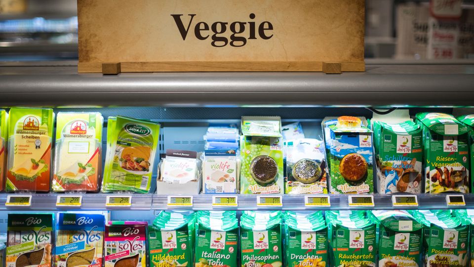 Vegetarische Produkte im Supermarkt