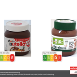 Wirklich empfehlenswert sind beide Nuss-Nougat-Aufstriche nicht. Die Variante rechts hat einen höheren Haselnussanteil und schneidet im Vergleich zum Markenprodukt Nutella besser ab.