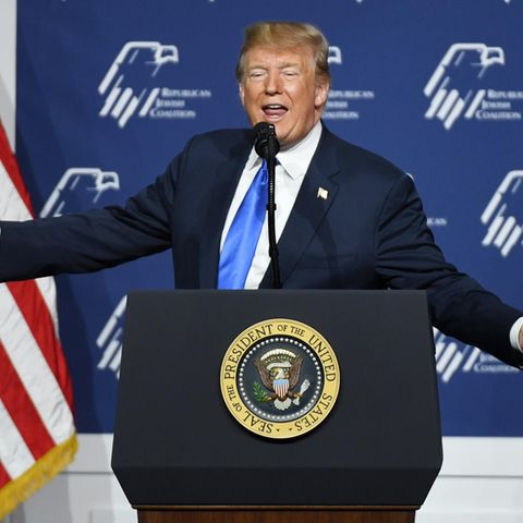 Donald Trump während seiner Rede in Las Vegas