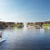 Die Plattformen werden am Boden verankert.