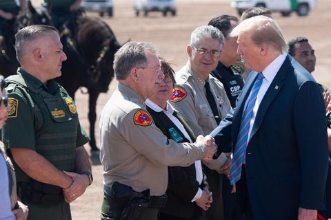 US-Präsident Donald Trump vergangenen Freitag bei seinem Besuch der Grenze zu Mexiko in Calexico im Bundesstaat Kalifornien